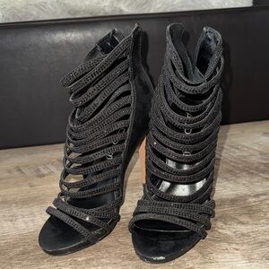 Aldo Rhinestone Black Women's Heels